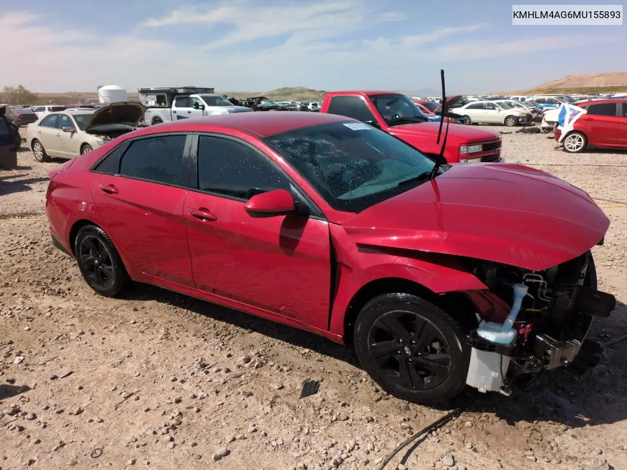 2021 Hyundai Elantra Sel VIN: KMHLM4AG6MU155893 Lot: 52731105