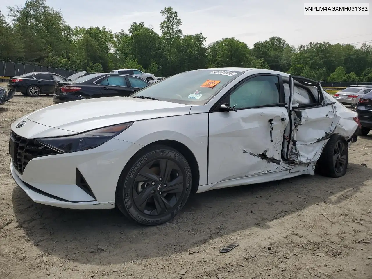 2021 Hyundai Elantra Sel VIN: 5NPLM4AGXMH031382 Lot: 56584805