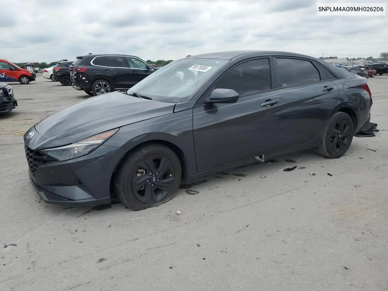 2021 Hyundai Elantra Sel VIN: 5NPLM4AG9MH026206 Lot: 58576985