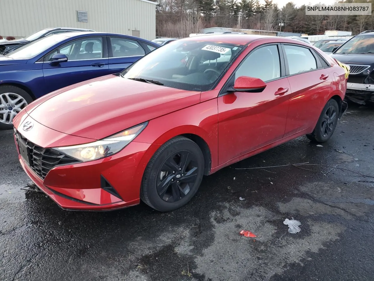 2022 Hyundai Elantra Sel VIN: 5NPLM4AG8NH083787 Lot: 43037735