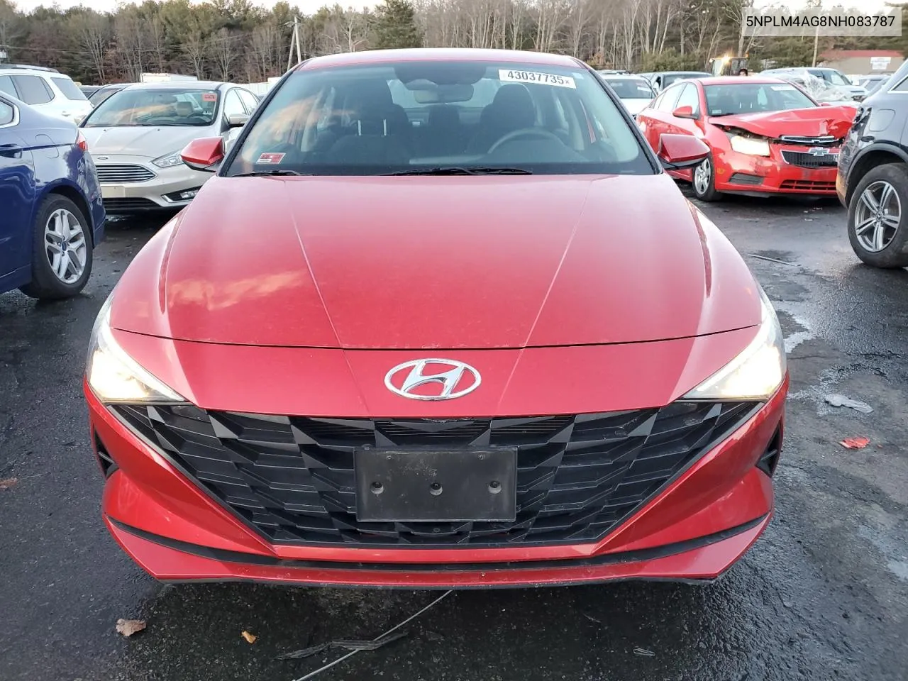2022 Hyundai Elantra Sel VIN: 5NPLM4AG8NH083787 Lot: 43037735