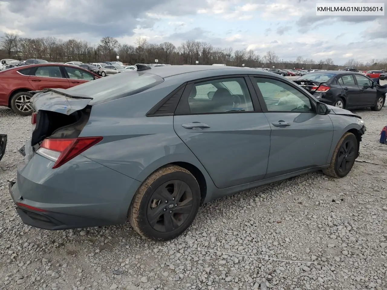 2022 Hyundai Elantra Sel VIN: KMHLM4AG1NU336014 Lot: 43766005