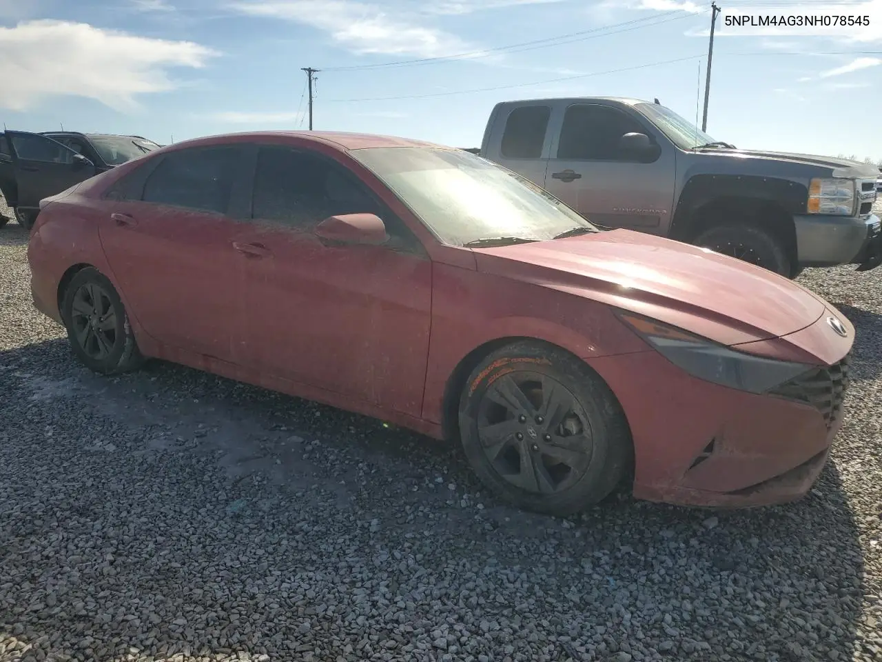 2022 Hyundai Elantra Sel VIN: 5NPLM4AG3NH078545 Lot: 46280805