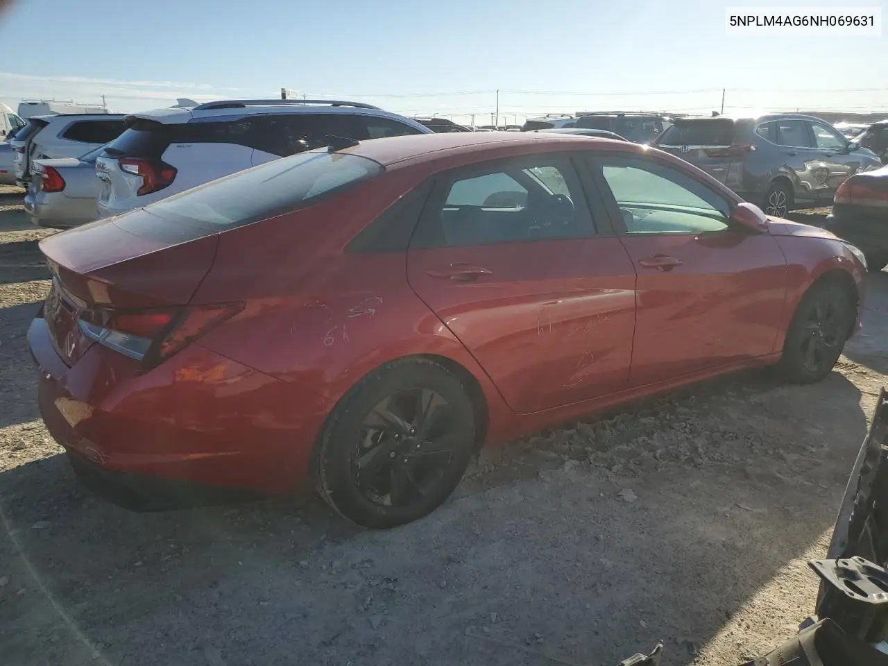 2022 Hyundai Elantra Sel VIN: 5NPLM4AG6NH069631 Lot: 46808125