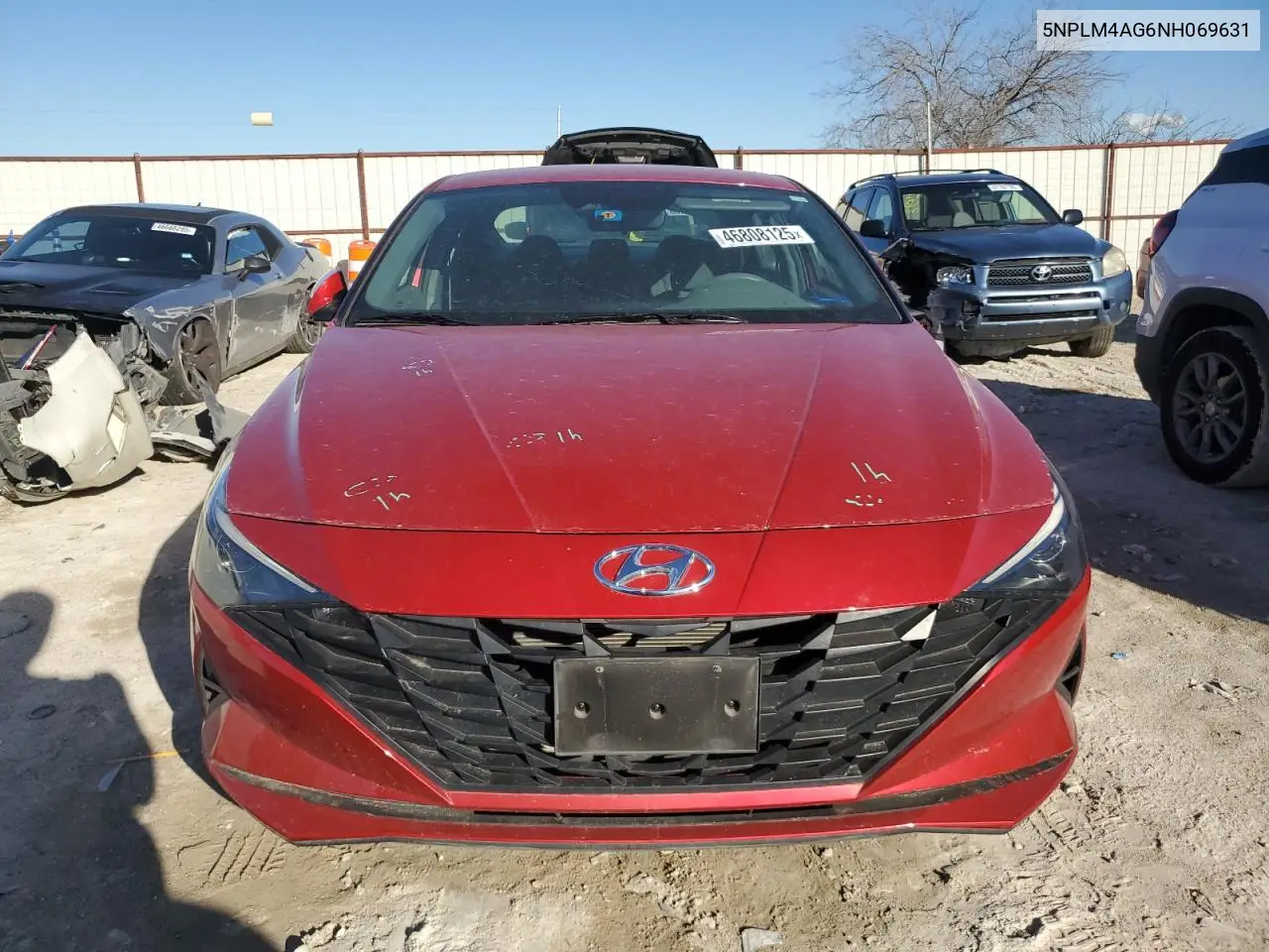 2022 Hyundai Elantra Sel VIN: 5NPLM4AG6NH069631 Lot: 46808125