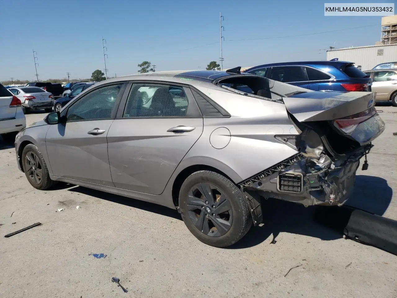 2022 Hyundai Elantra Sel VIN: KMHLM4AG5NU353432 Lot: 48188285