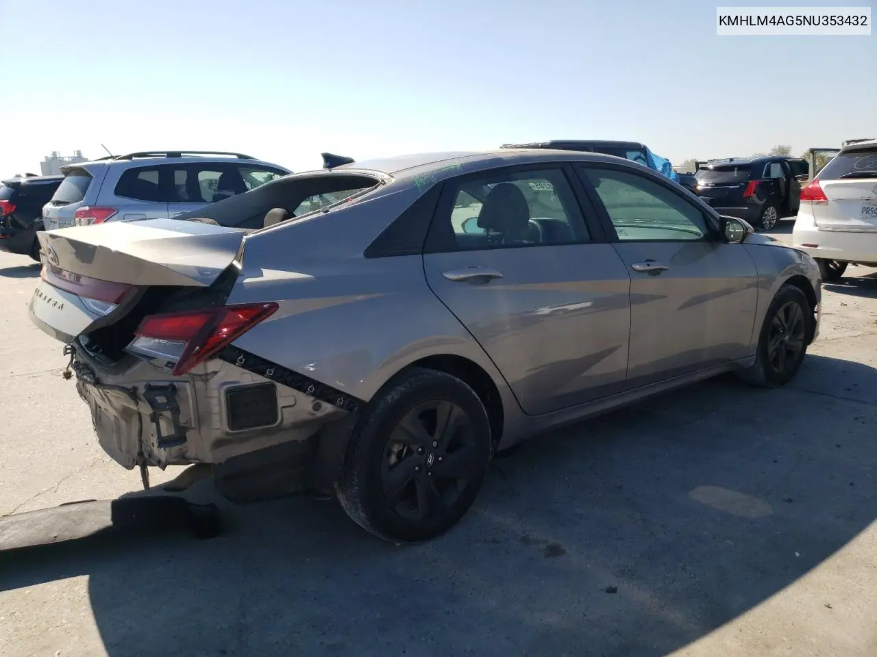 2022 Hyundai Elantra Sel VIN: KMHLM4AG5NU353432 Lot: 48188285