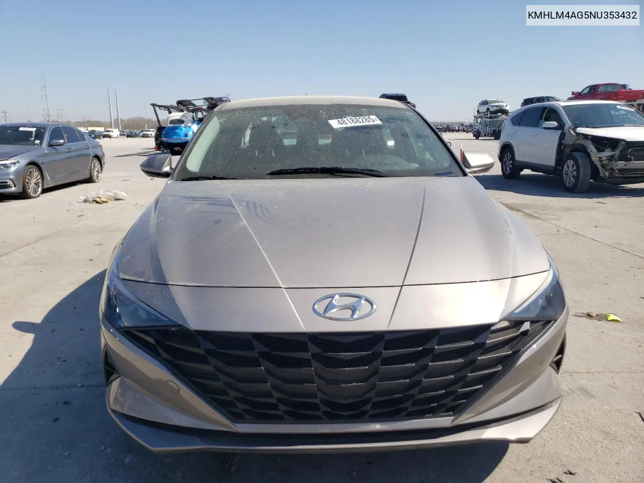 2022 Hyundai Elantra Sel VIN: KMHLM4AG5NU353432 Lot: 48188285