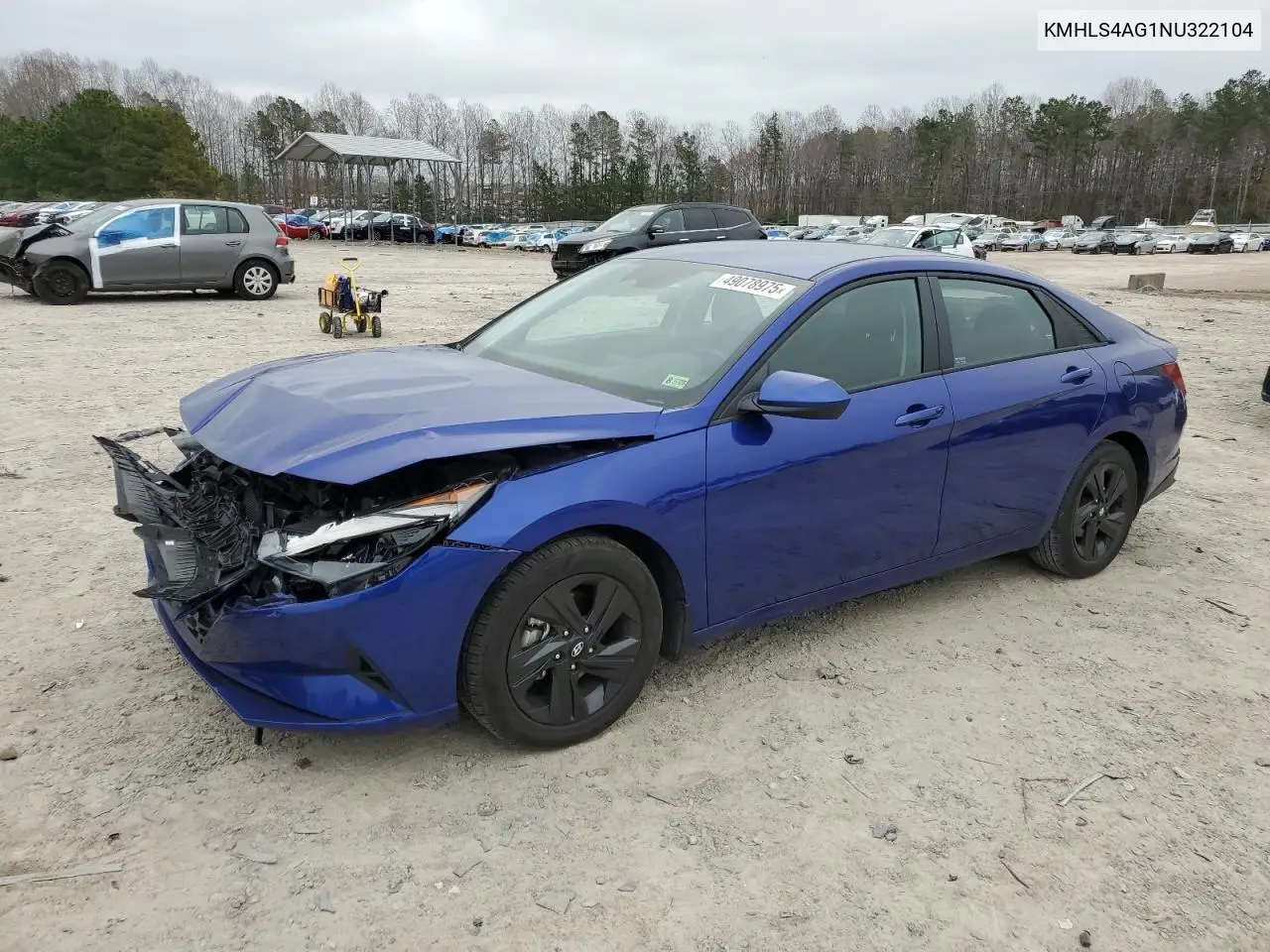 2022 Hyundai Elantra Sel VIN: KMHLS4AG1NU322104 Lot: 49078975