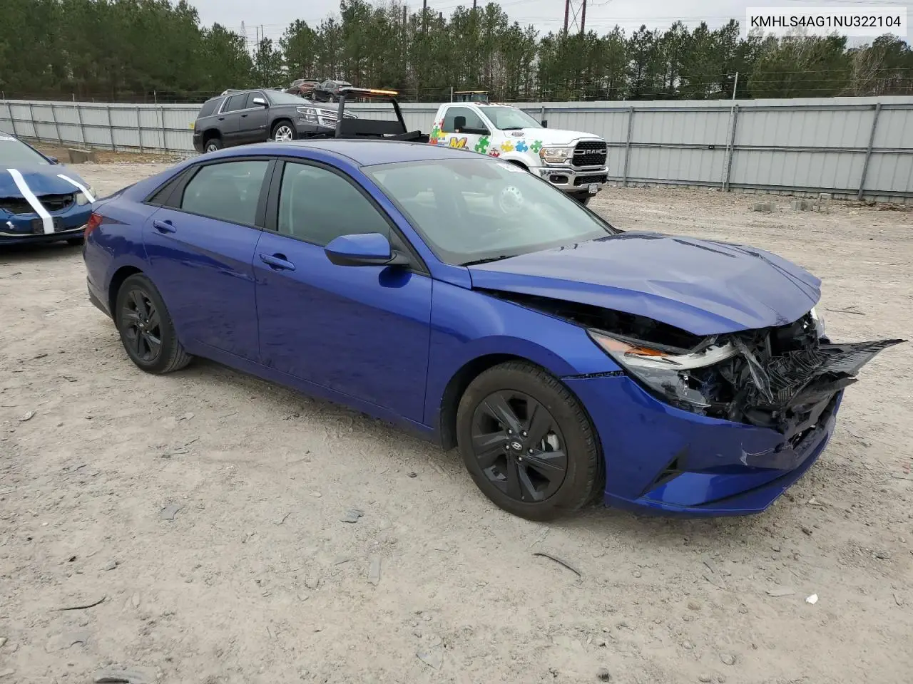 2022 Hyundai Elantra Sel VIN: KMHLS4AG1NU322104 Lot: 49078975
