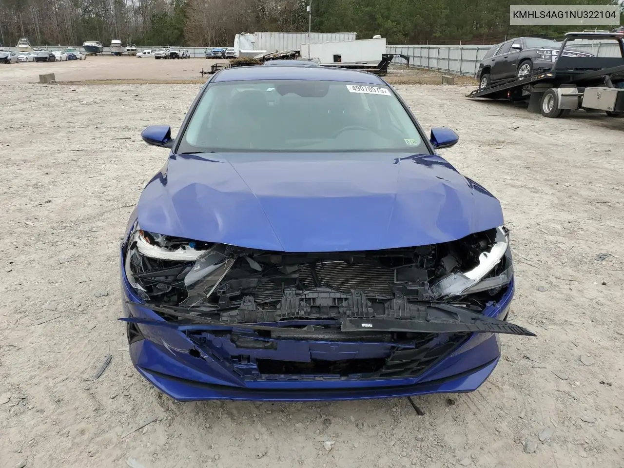 2022 Hyundai Elantra Sel VIN: KMHLS4AG1NU322104 Lot: 49078975