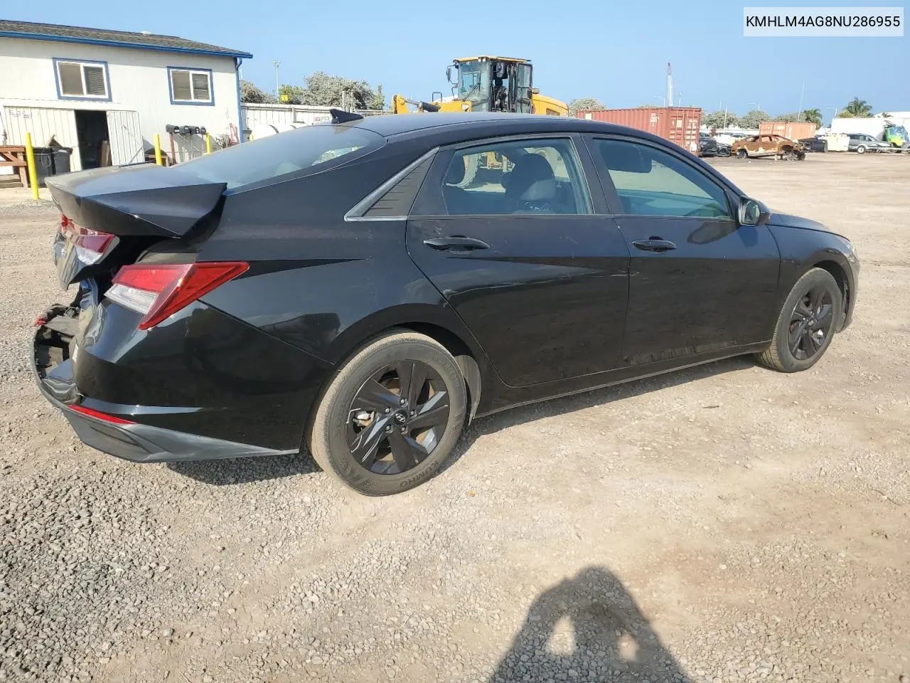 2022 Hyundai Elantra Sel VIN: KMHLM4AG8NU286955 Lot: 51148445