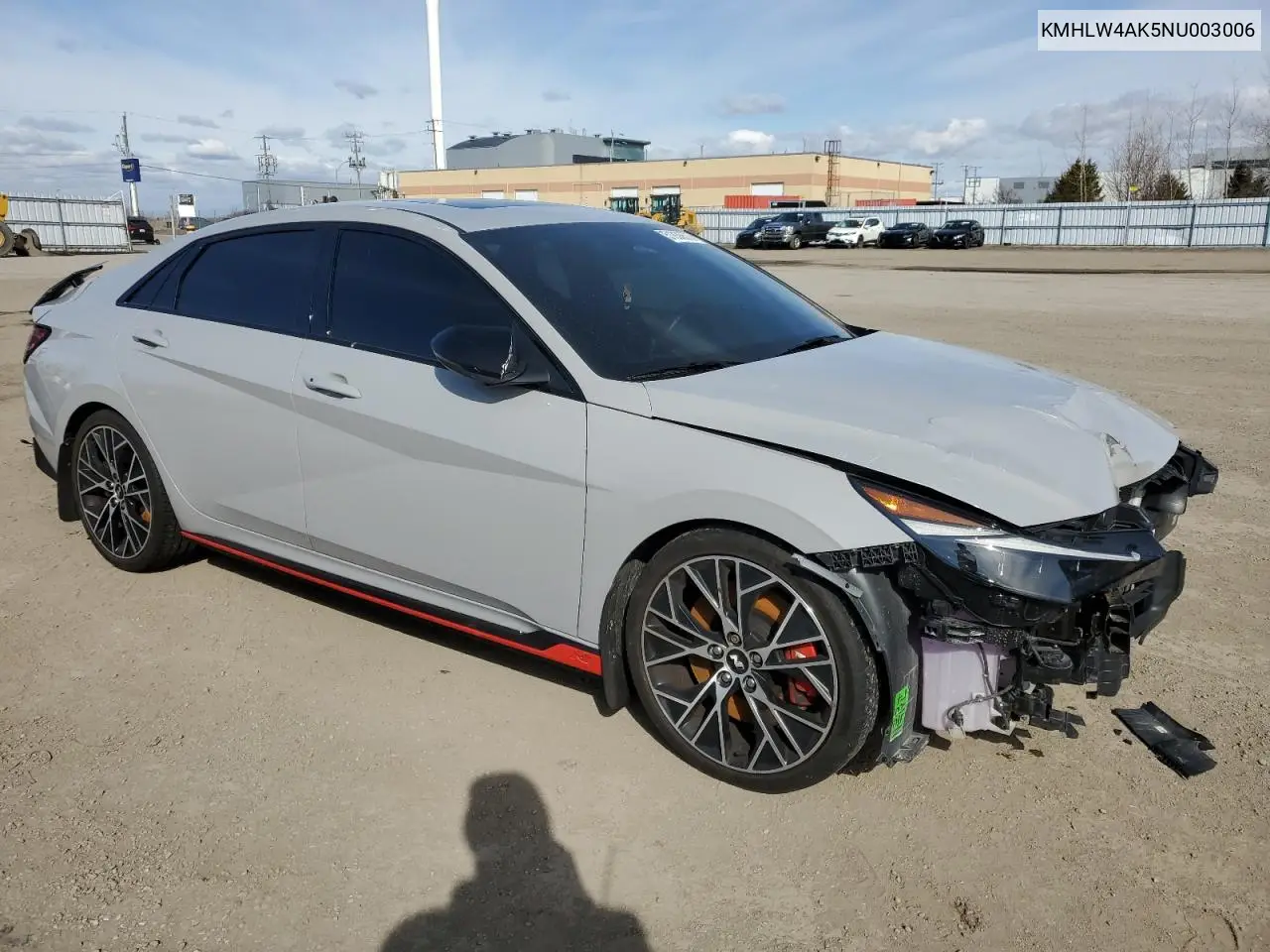 2022 Hyundai Elantra N VIN: KMHLW4AK5NU003006 Lot: 51836575