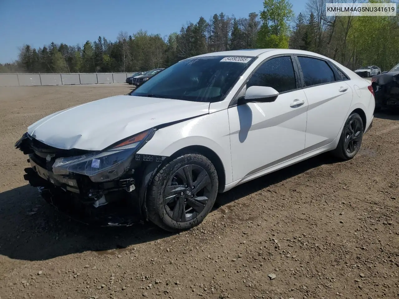 2022 Hyundai Elantra Sel VIN: KMHLM4AG5NU341619 Lot: 54892085