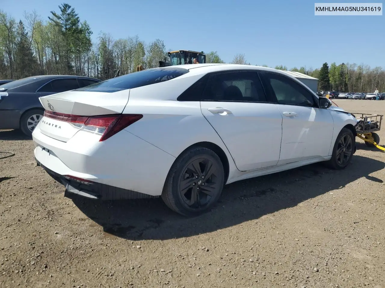 2022 Hyundai Elantra Sel VIN: KMHLM4AG5NU341619 Lot: 54892085