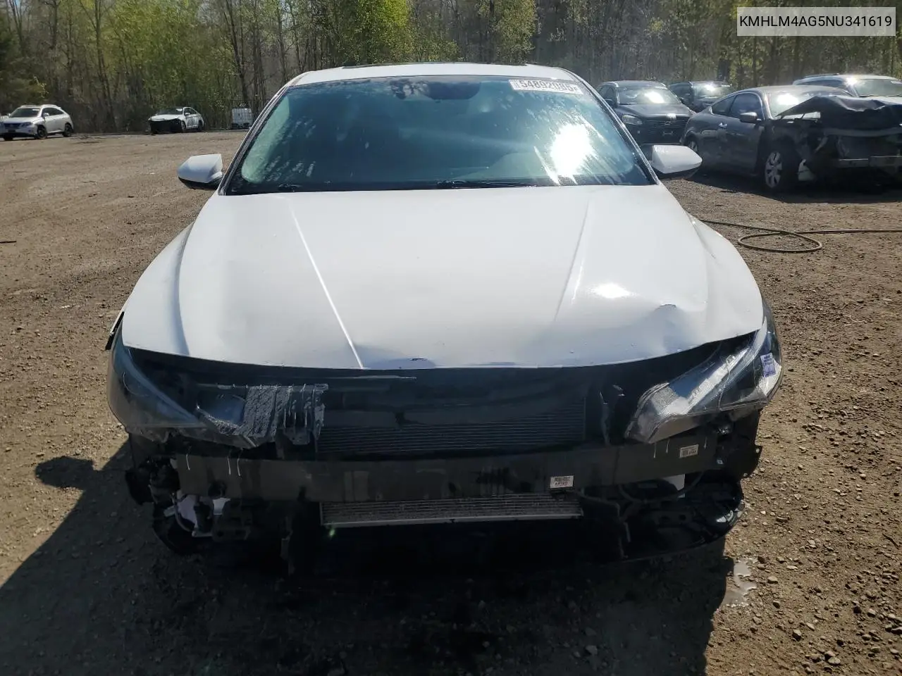 2022 Hyundai Elantra Sel VIN: KMHLM4AG5NU341619 Lot: 54892085
