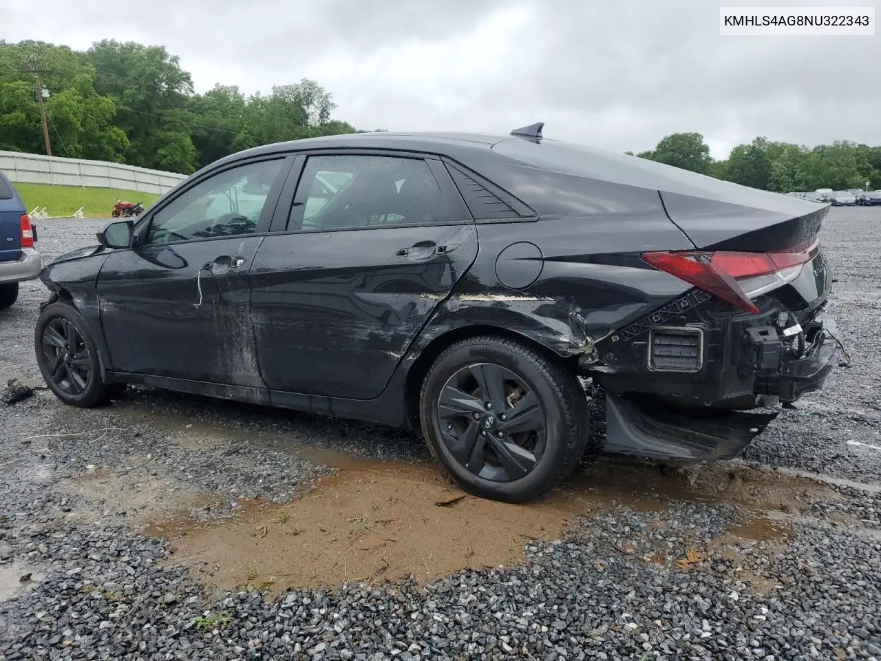 2022 Hyundai Elantra Sel VIN: KMHLS4AG8NU322343 Lot: 55127845