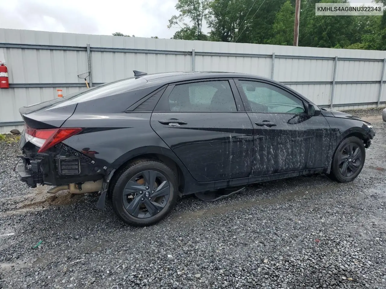 2022 Hyundai Elantra Sel VIN: KMHLS4AG8NU322343 Lot: 55127845