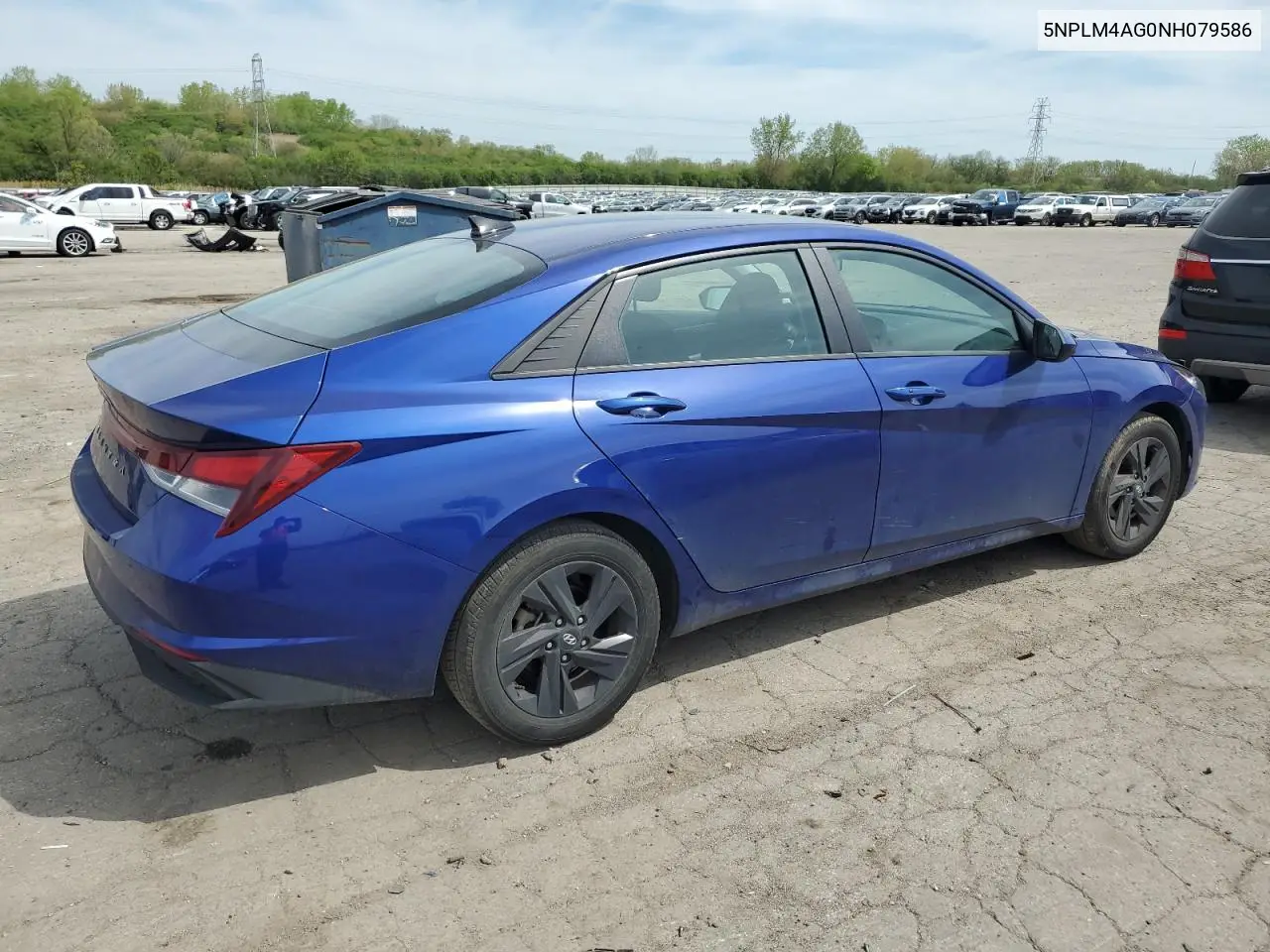 2022 Hyundai Elantra Sel VIN: 5NPLM4AG0NH079586 Lot: 55472595