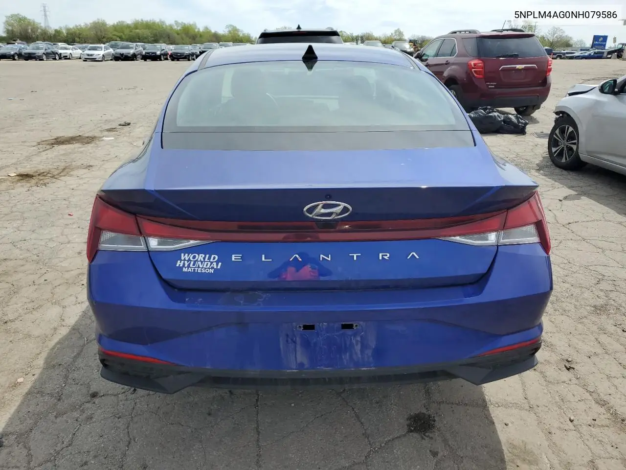 2022 Hyundai Elantra Sel VIN: 5NPLM4AG0NH079586 Lot: 55472595