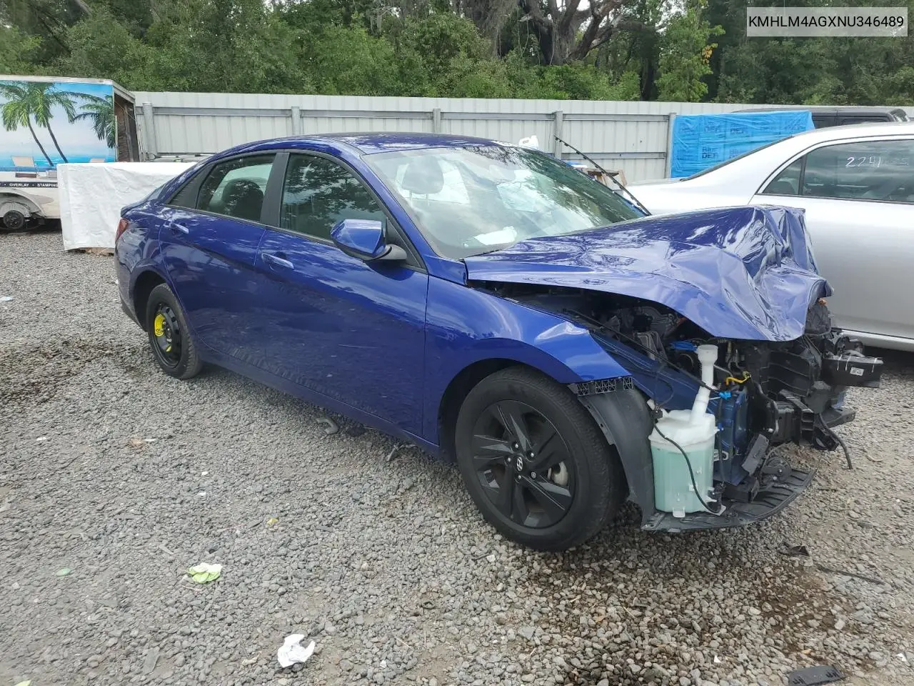 2022 Hyundai Elantra Sel VIN: KMHLM4AGXNU346489 Lot: 56276975