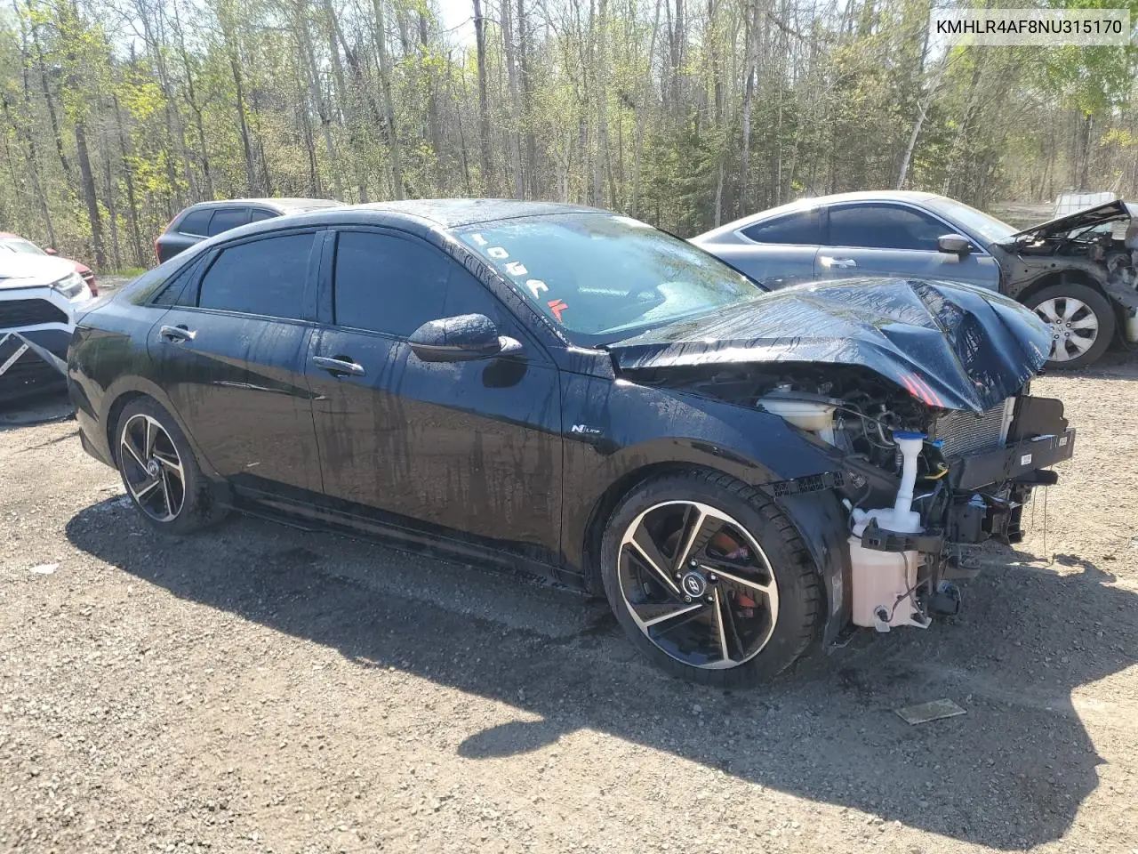 2022 Hyundai Elantra N Line VIN: KMHLR4AF8NU315170 Lot: 56543655