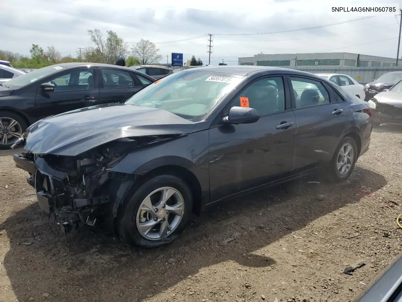 2022 Hyundai Elantra Se VIN: 5NPLL4AG6NH060785 Lot: 56597015