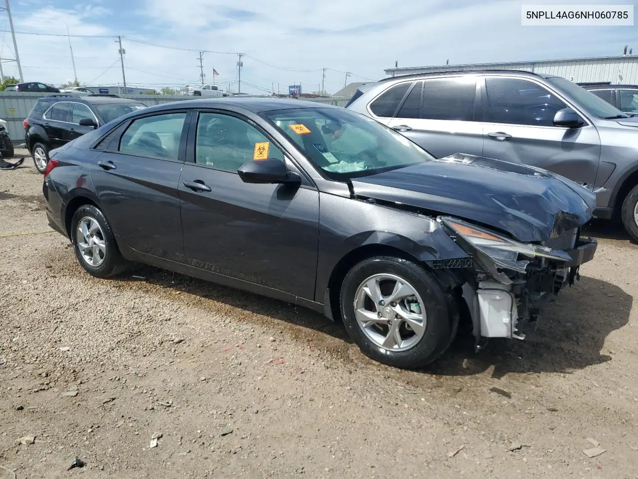 2022 Hyundai Elantra Se VIN: 5NPLL4AG6NH060785 Lot: 56597015