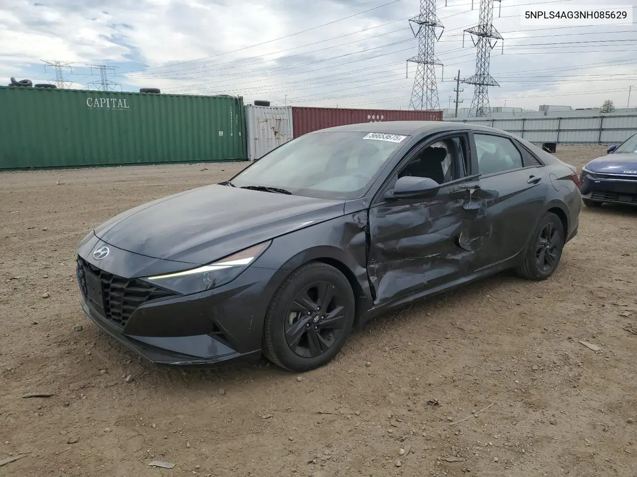 2022 Hyundai Elantra Sel VIN: 5NPLS4AG3NH085629 Lot: 56653675