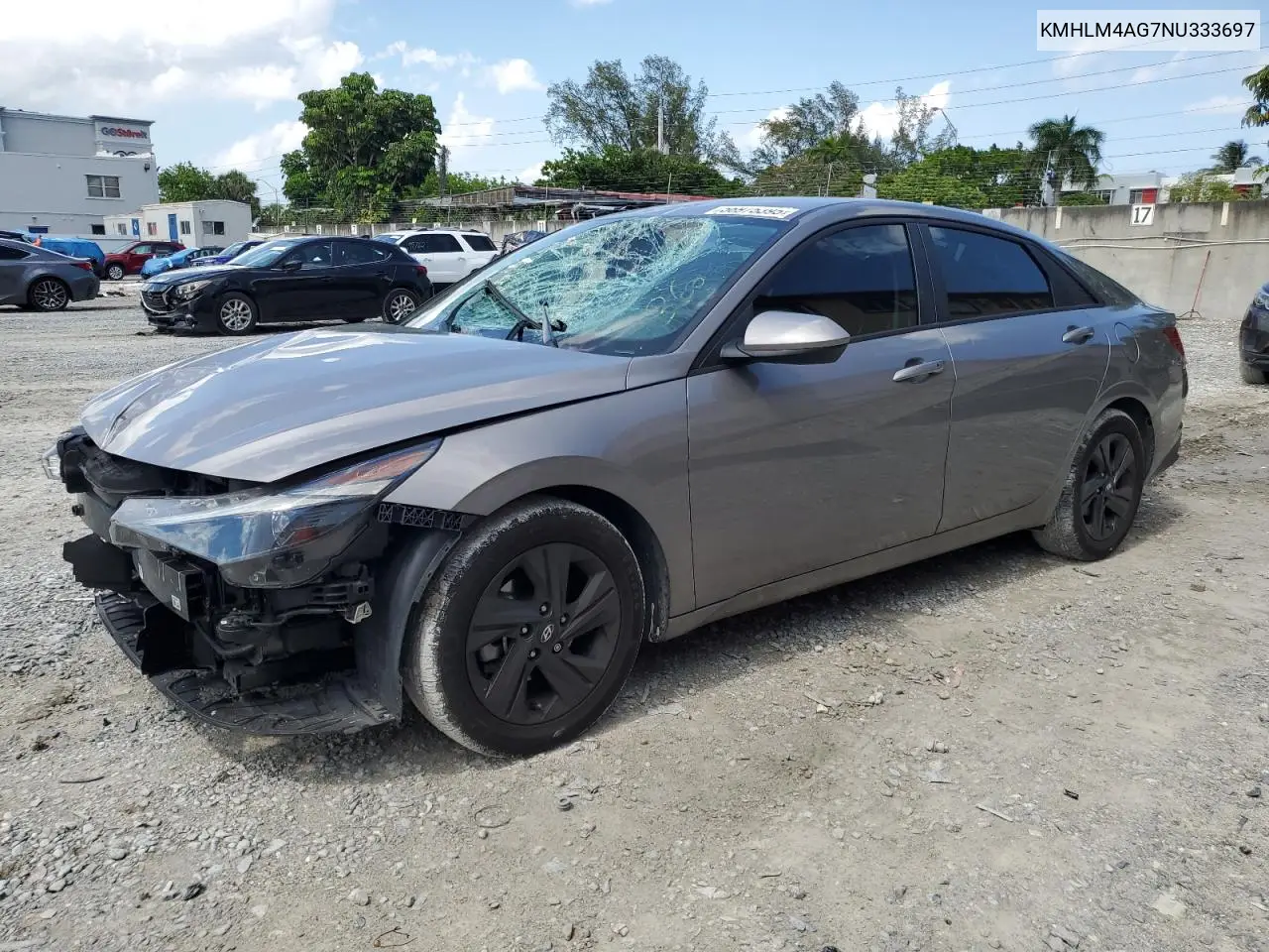 2022 Hyundai Elantra Sel VIN: KMHLM4AG7NU333697 Lot: 56975395