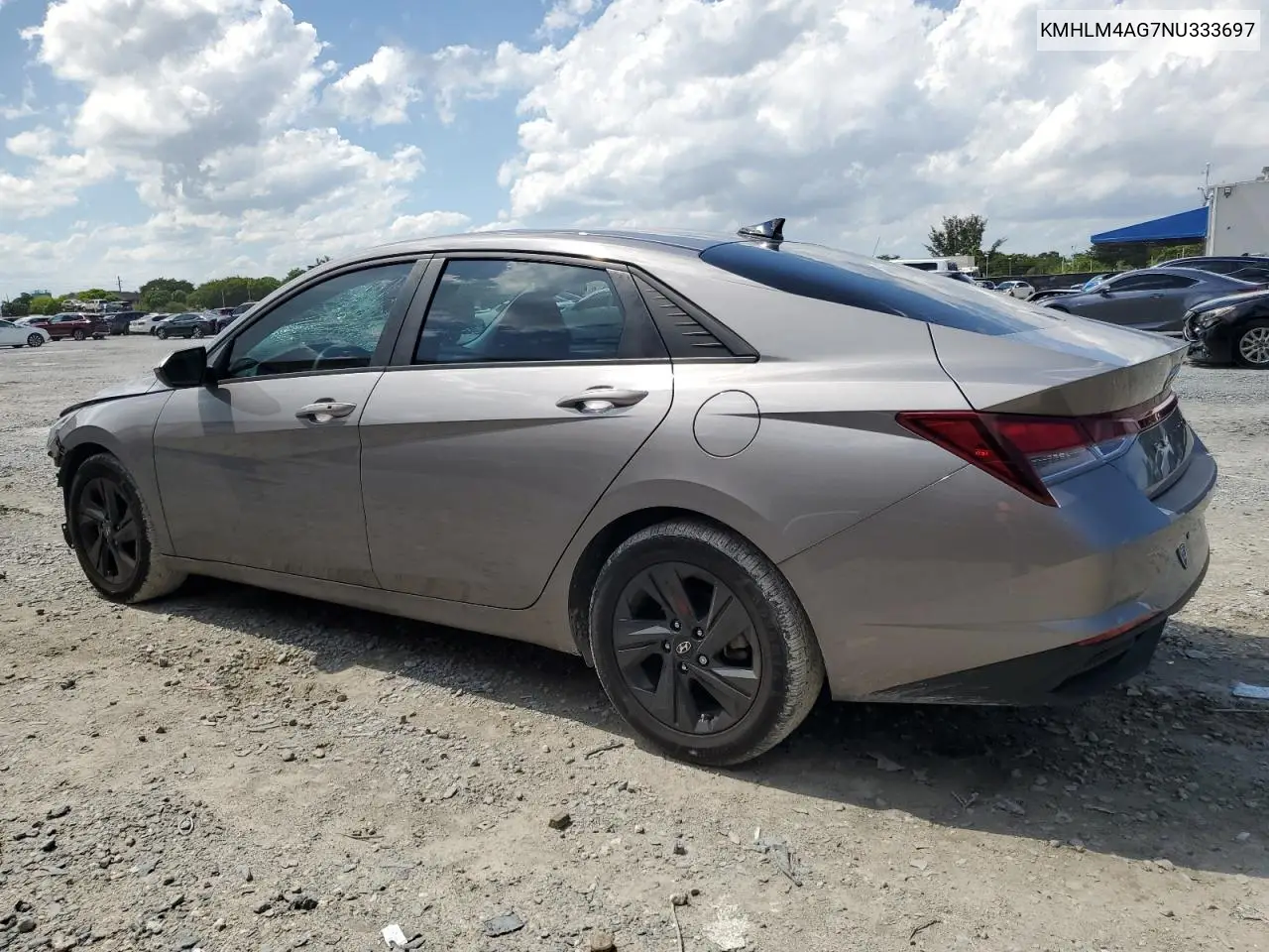 2022 Hyundai Elantra Sel VIN: KMHLM4AG7NU333697 Lot: 56975395
