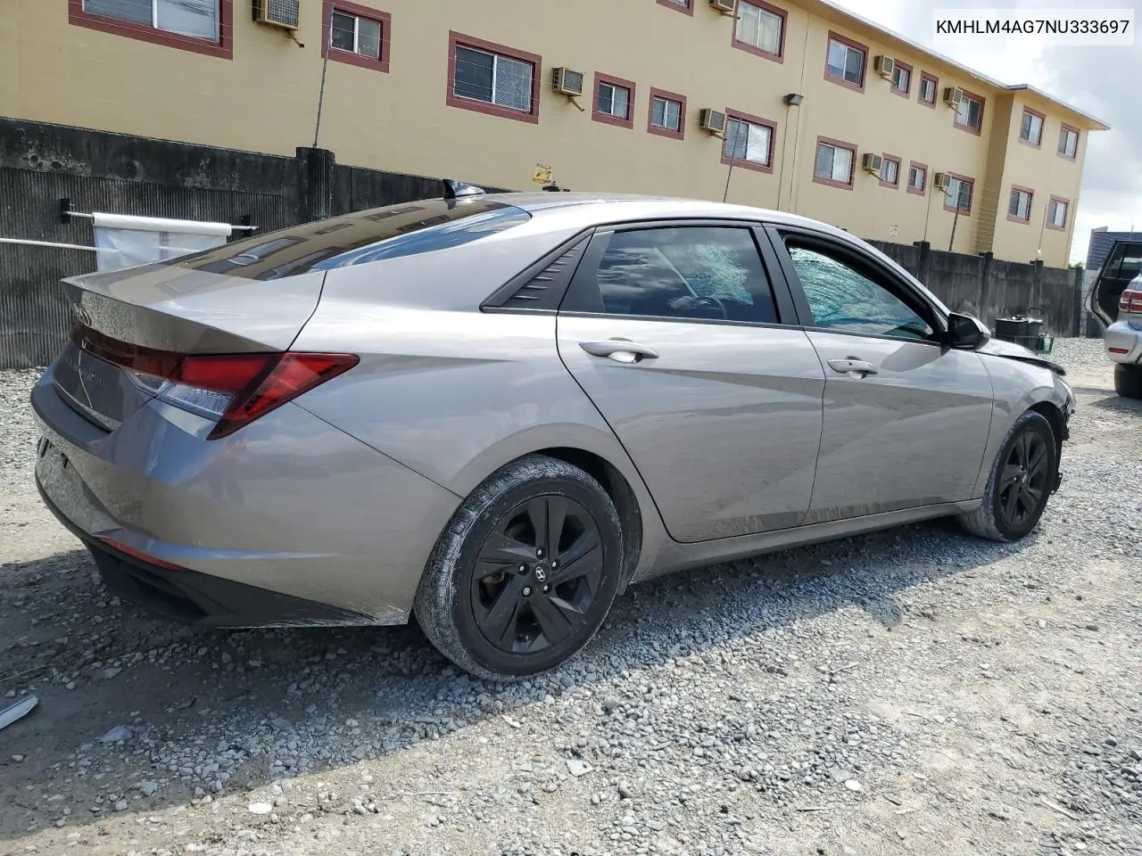 2022 Hyundai Elantra Sel VIN: KMHLM4AG7NU333697 Lot: 56975395