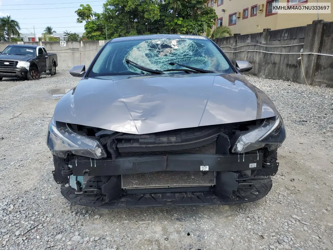2022 Hyundai Elantra Sel VIN: KMHLM4AG7NU333697 Lot: 56975395