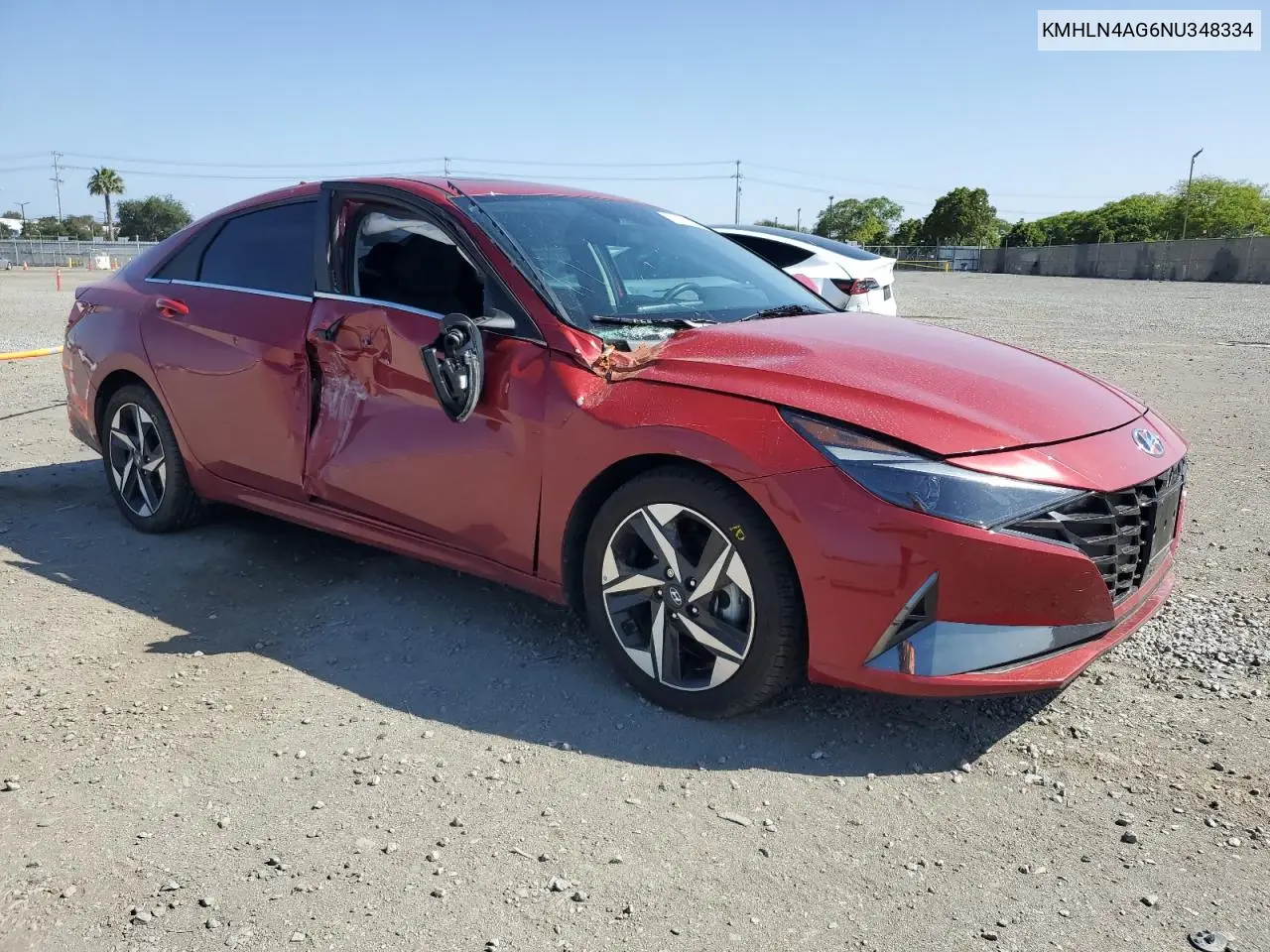 2022 Hyundai Elantra Sel VIN: KMHLN4AG6NU348334 Lot: 57365035