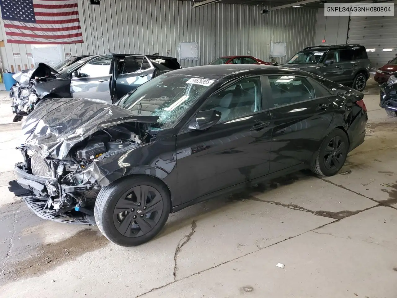 2022 Hyundai Elantra Sel VIN: 5NPLS4AG3NH080804 Lot: 58520655