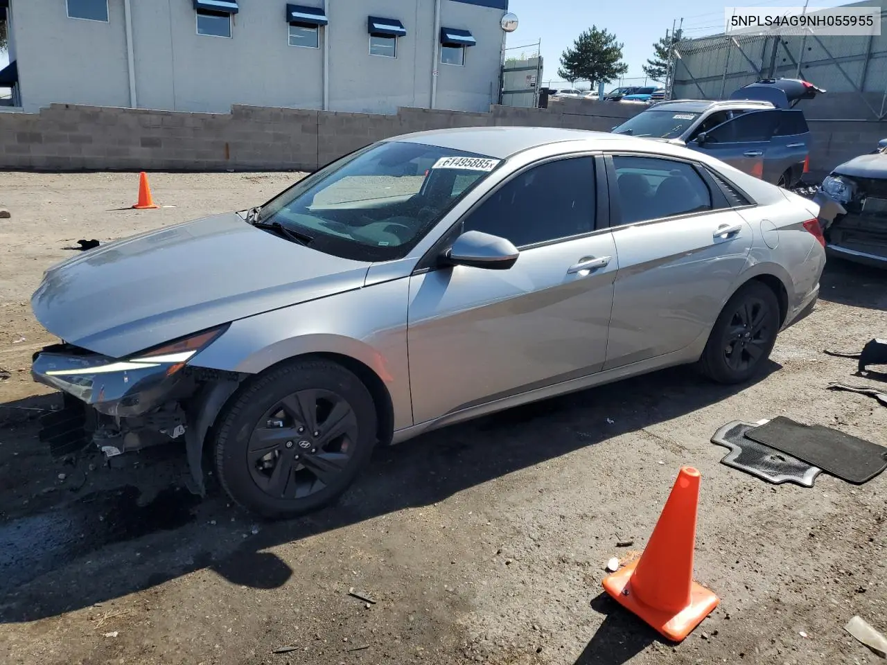 2022 Hyundai Elantra Sel VIN: 5NPLS4AG9NH055955 Lot: 61495885