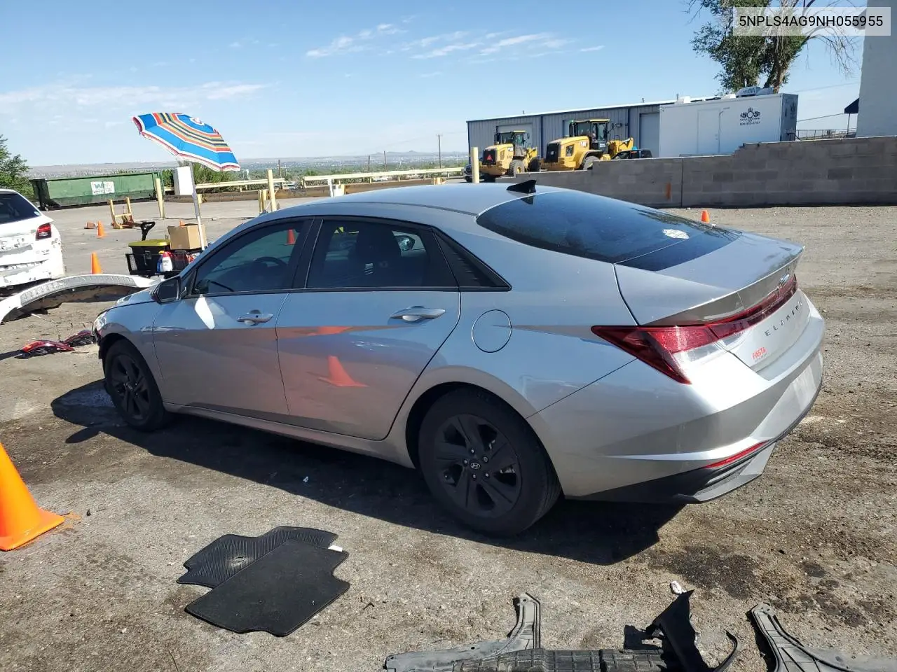 2022 Hyundai Elantra Sel VIN: 5NPLS4AG9NH055955 Lot: 61495885