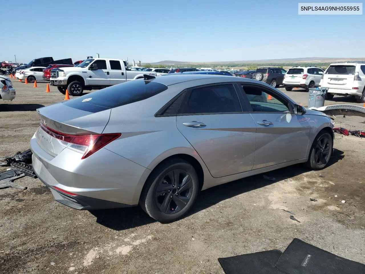 2022 Hyundai Elantra Sel VIN: 5NPLS4AG9NH055955 Lot: 61495885