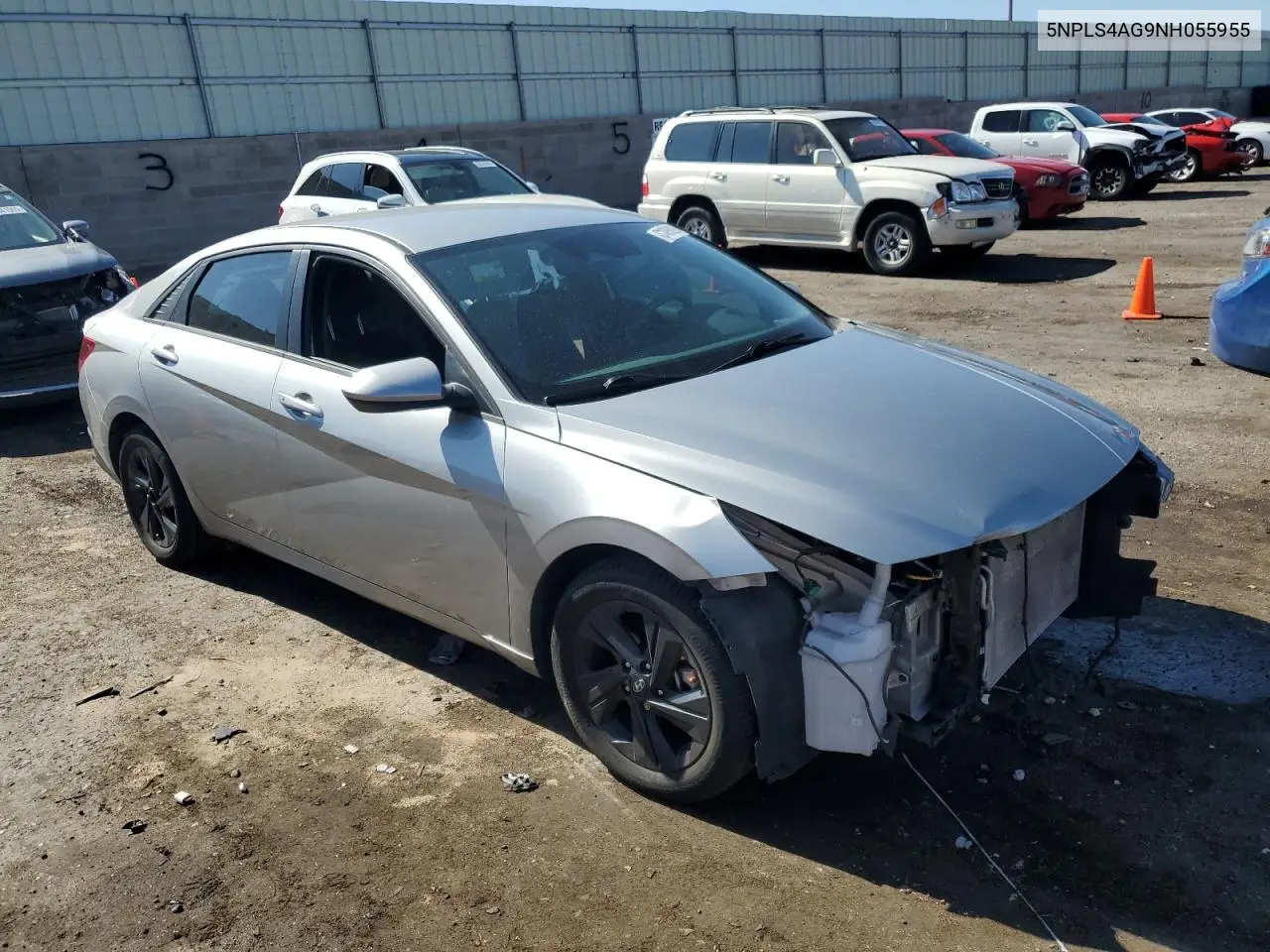 2022 Hyundai Elantra Sel VIN: 5NPLS4AG9NH055955 Lot: 61495885