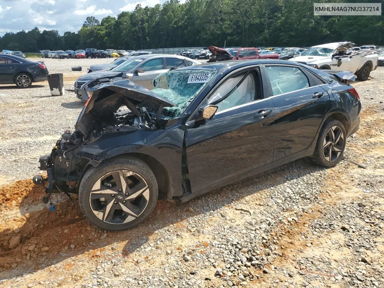 2022 Hyundai Elantra Sel VIN: KMHLN4AG7NU337214 Lot: 61643335