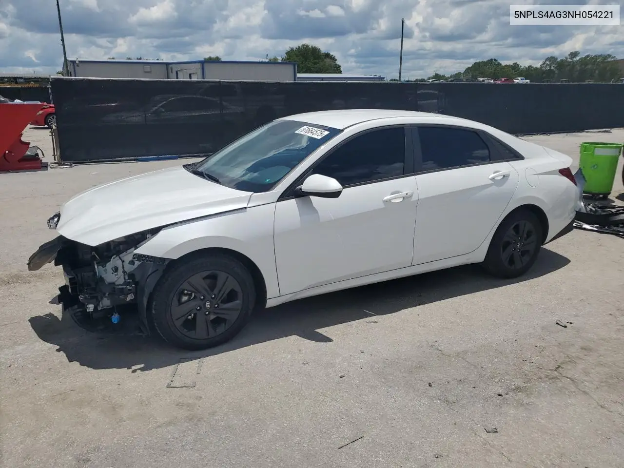 2022 Hyundai Elantra Sel VIN: 5NPLS4AG3NH054221 Lot: 61664575