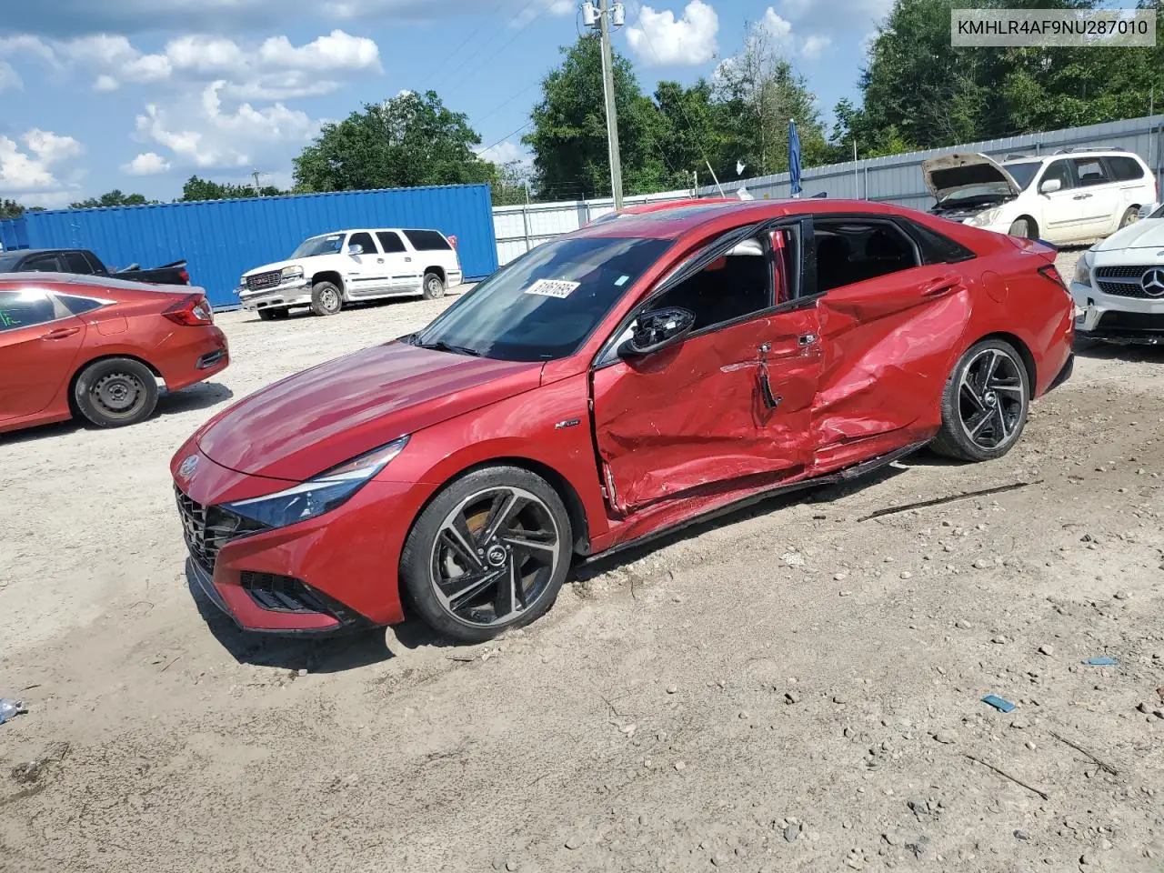 2022 Hyundai Elantra N Line VIN: KMHLR4AF9NU287010 Lot: 61861695