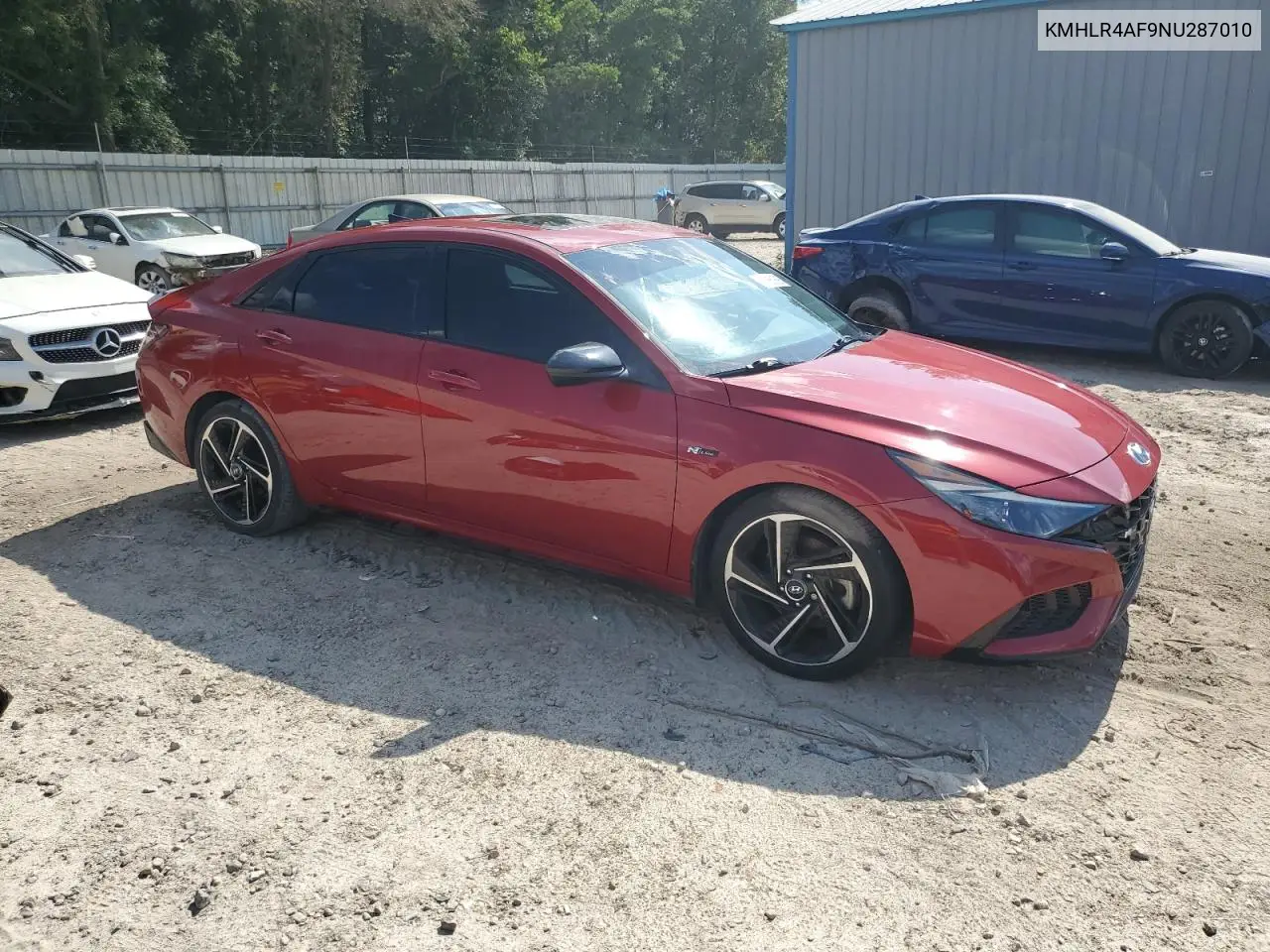 2022 Hyundai Elantra N Line VIN: KMHLR4AF9NU287010 Lot: 61861695