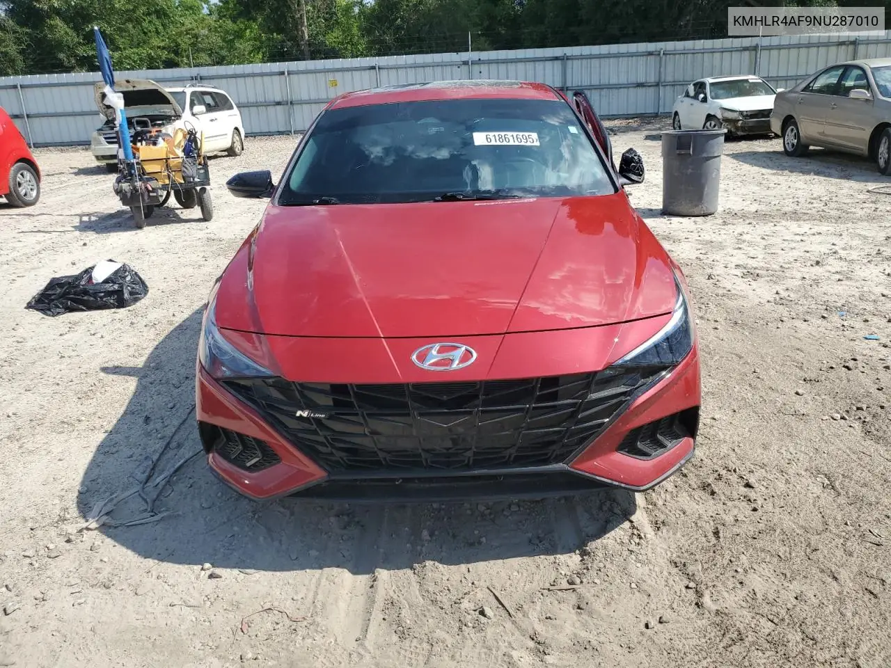2022 Hyundai Elantra N Line VIN: KMHLR4AF9NU287010 Lot: 61861695