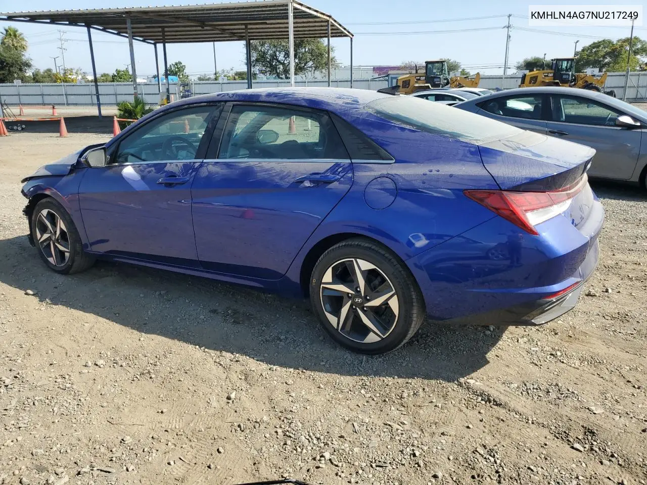 2022 Hyundai Elantra Sel VIN: KMHLN4AG7NU217249 Lot: 61879395