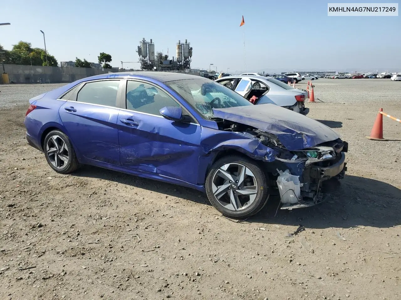 2022 Hyundai Elantra Sel VIN: KMHLN4AG7NU217249 Lot: 61879395