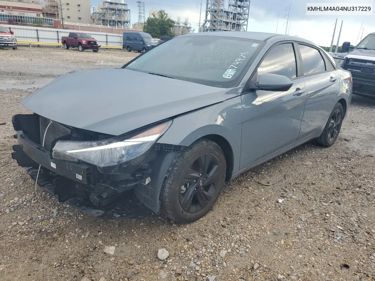 2022 Hyundai Elantra Sel VIN: KMHLM4AG4NU317229 Lot: 61974975
