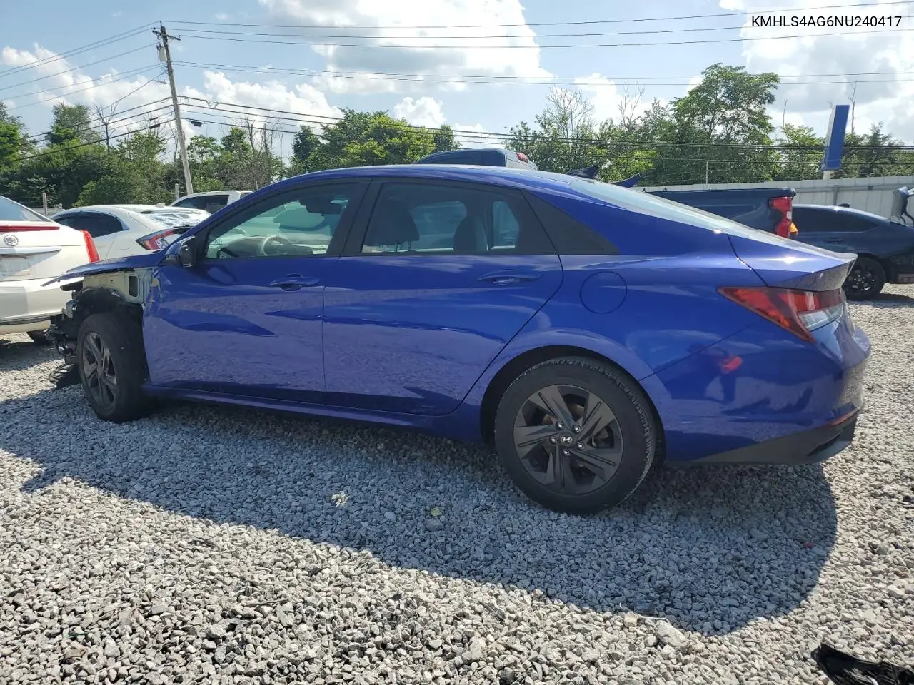 2022 Hyundai Elantra Sel VIN: KMHLS4AG6NU240417 Lot: 62163865