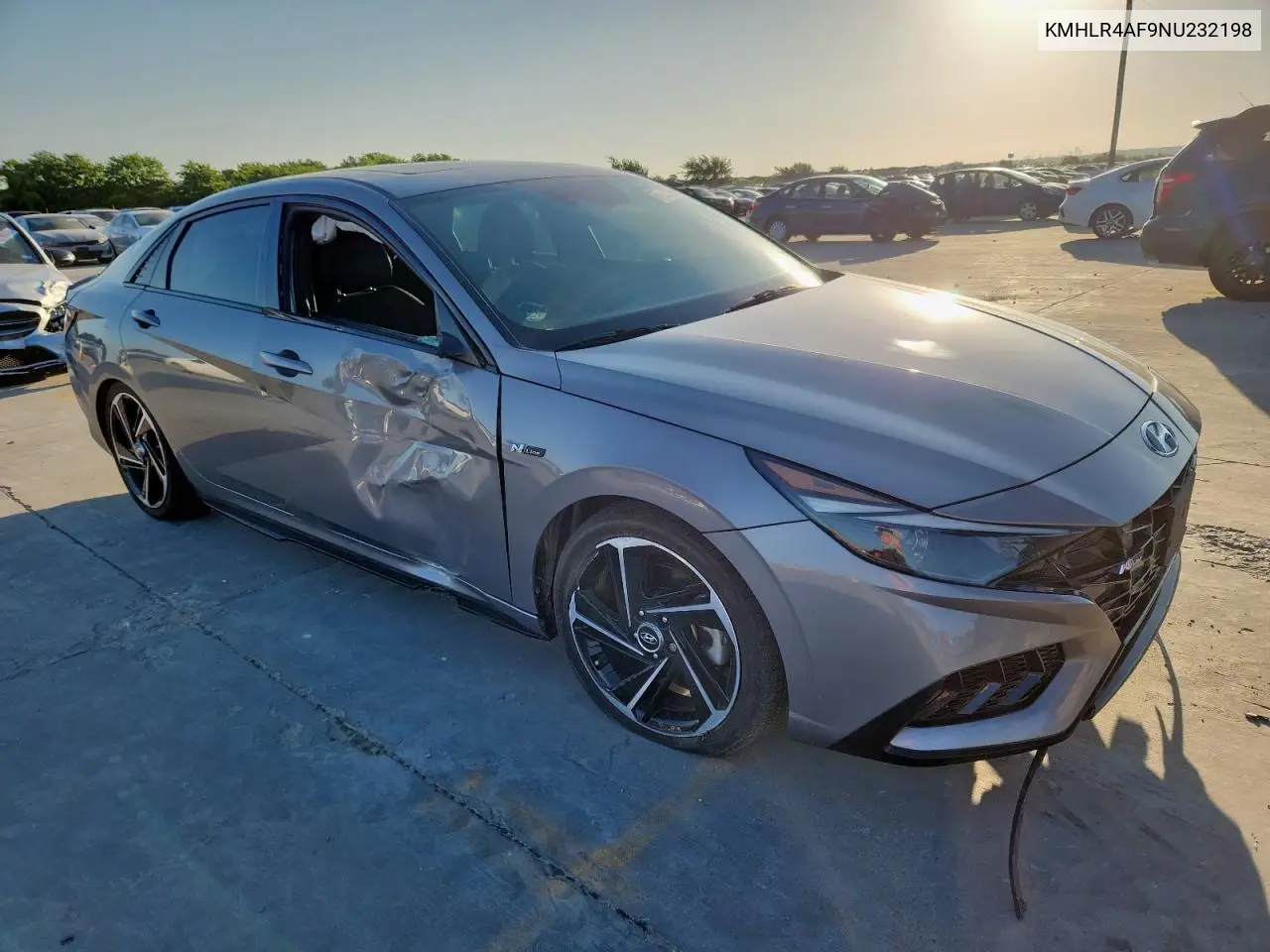 2022 Hyundai Elantra N Line VIN: KMHLR4AF9NU232198 Lot: 62229845