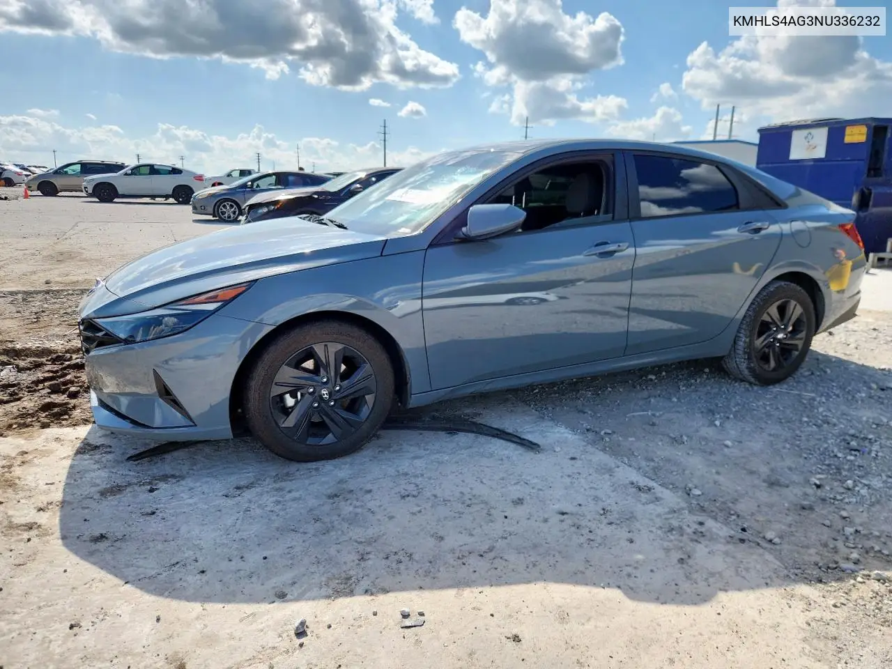 2022 Hyundai Elantra Sel VIN: KMHLS4AG3NU336232 Lot: 62353305